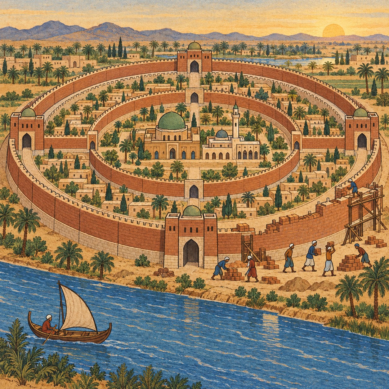 The round city of Baghdad on the Tigris