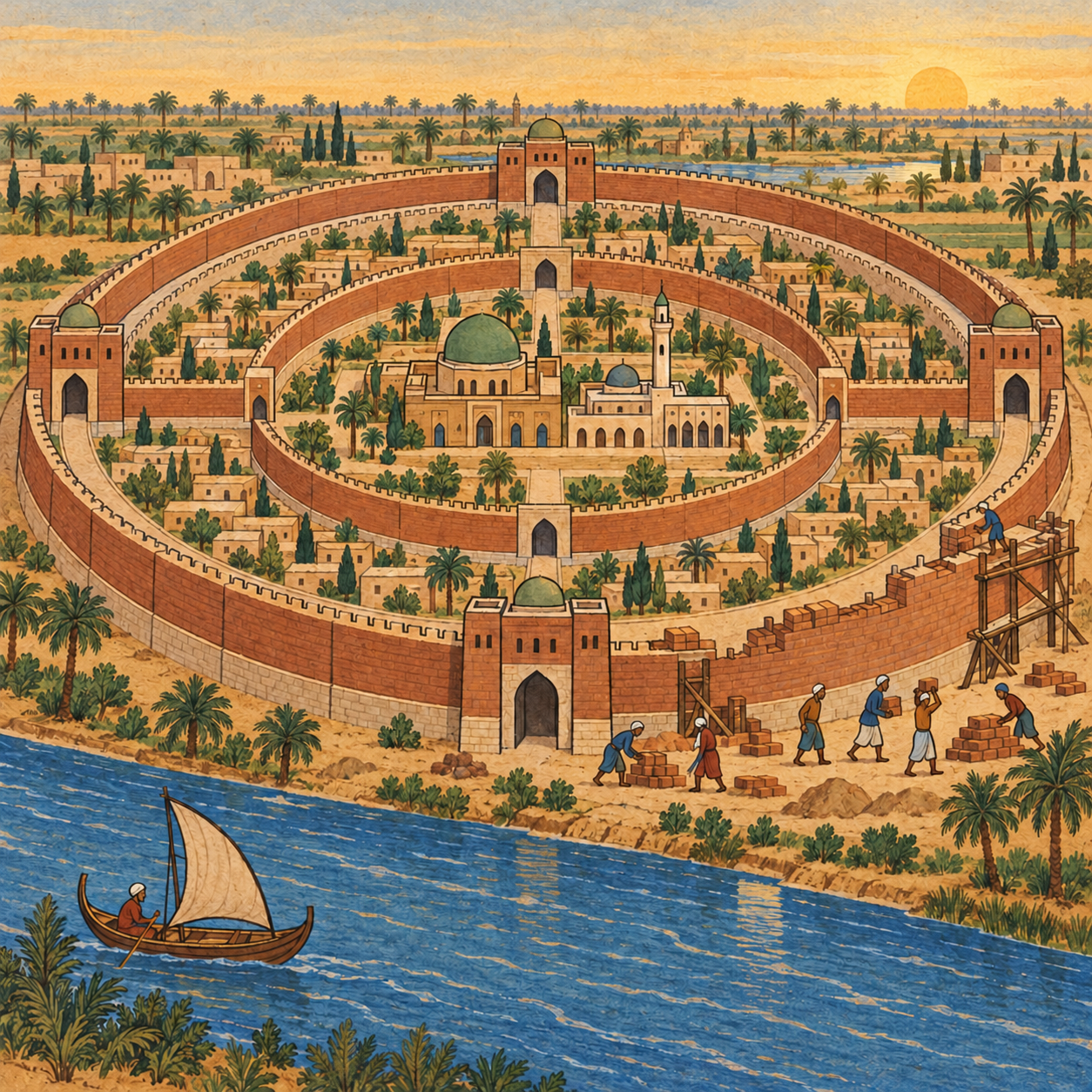 The round city of Baghdad on the Tigris